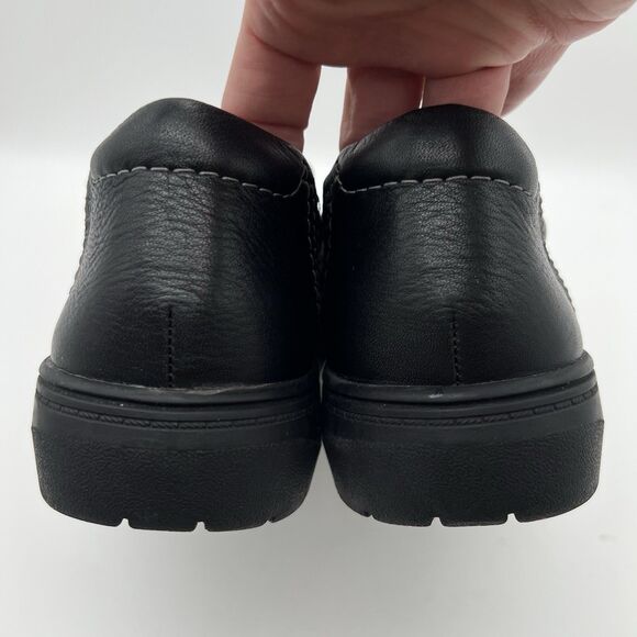 Clarks Carleigh Ray Ultimate Comfort Black Pebbled Leather Loafers Women’s 11M - Picture 9 of 12
